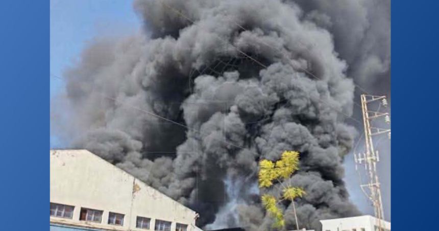 incendie ksar said Un impressionnant incendie ravage une usine à Ksar Saïd