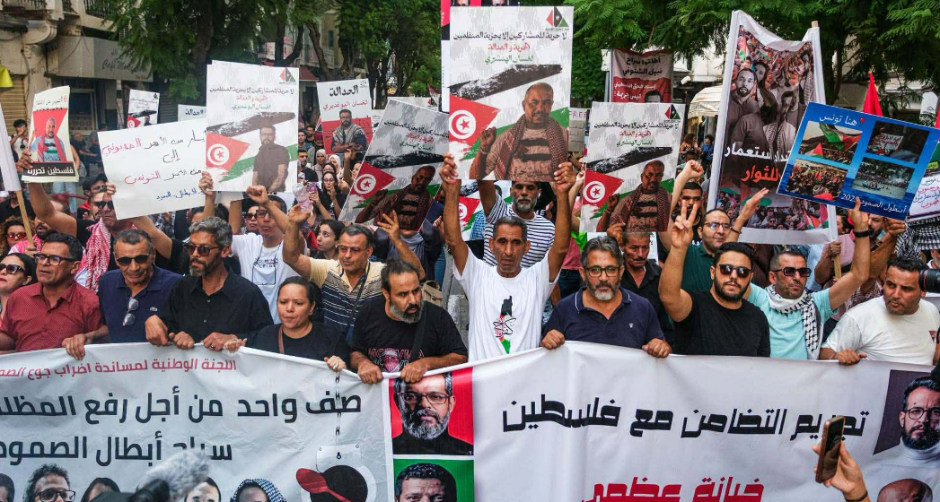 manif tunis sumud Tunis | Mobilisation avec les détenus de la Flottille Al-Soumoud