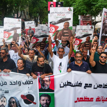 Tunis | Mobilisation avec les détenus de la Flottille Al-Soumoud