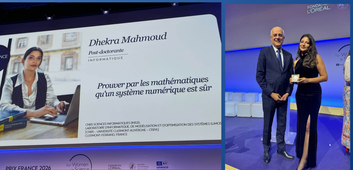 La chercheuse tunisienne Dhekra Mahmoud, lauréate du prix «France 2026 L’Oréal-Unesco»
