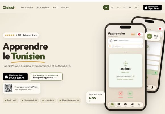 Dialect-Apprendre-le-Tunisien Dialect, une appli pour apprendre la langue des ses parents