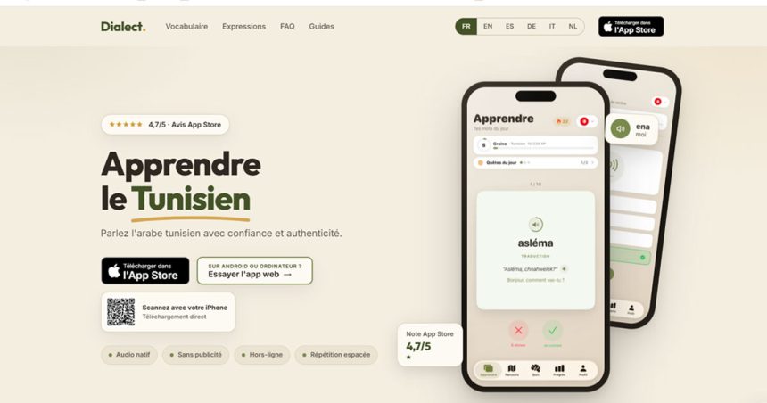 Dialect-Apprendre-le-Tunisien Dialect, une appli pour apprendre la langue des ses parents